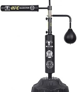 B08SBZ8NYG Speed Bag Punching Reflex Bag with Spinning Bar Adjustable Height Freestanding Punching Bag with Stand, Speed Bags for Boxing Kickboxing Bag Boxing Equipment for Kids Teens Adults Training at Home Box