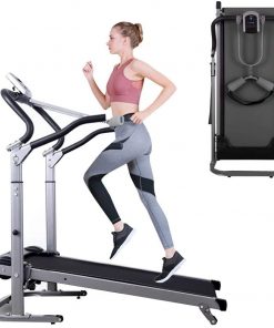 B08W4ZM1Y1 Exercise Walking Treadmill Multifuction Jogging Running Machine for Home Gym, Long and Widened Version of Shock-Absorbing Mechanical Treadmillï¼ŒFolding Smart Electric Treadmill with LCD Monitor