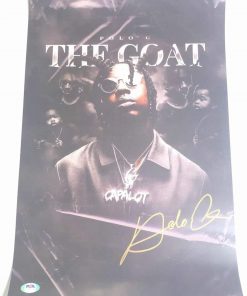 B08W2MCN7S Authentic Autographed Polo G 12X18 Poster PSA/DNA The Goat Capalot
