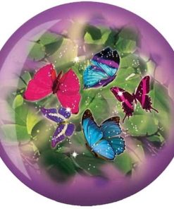 B002HE51MY Brunswick Bowling Products Butterflies Glow Viz-A-Ball Bowling Ball 10Lbs, Purple/Green, 10 lbs