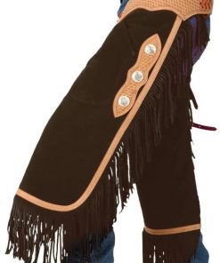 B003M77B7S Tough-1 Suede Leather Chinks with Basket Stamp Yoke