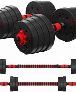 B08WZ6KRLC MOVTOTOP Adjustable Dumbbells Set 66LB/44LB, Solid Dumbbell Weights-Non-Slip Dumbbells Set with Easy-Adjusting Hexagon Nut-Safe and Durable Dumbbells Set for Men and Women