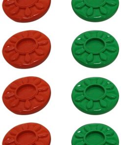 B004NVOJG8 Sun-Glo Shuffleboard Tops - Red & Green-Set of 8