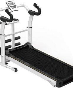 B08RJDWYH7 Treadmills Mechanical Treadmill Folding Space Saver Fitness Running Machine Running Machine Walking Running Fitness Treadmill Motorized (Color : White, Size : 120x115x52cm)