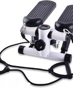 B08SGMF476 Mini Stepper Stair Stepper Exercise Equipment, with LCD Display Screen and Resistance Band, for Home, Gym, Office Use