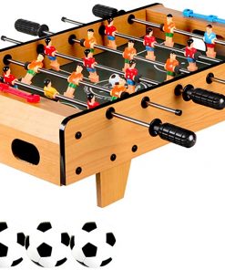 B08VFTYPFH LLZH 6 Bar Foosball Table with 4 Balls, Portable Tabletop Football Soccer Table for Adults and Kids, Compact Mini, Easy Setup, for Indoor Play & Family Fun,Small