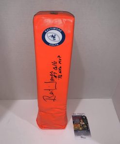 B08VMYMFBN BERT JONES SIGNED TOUCHDOWN PYLON COLTS 76 MVP INSCRIPTION JSA COA