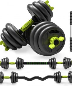 B08VGGRZN2 PIN JIAN Adjustable Weight Dumbbell Set of 15/22/33/44/66LB Each 33lb Free Weight Dumbbell for Home, Gym, Office, Fitness Workout, Barbell Weight Set Workout Equipment