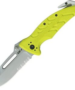 B002N8TD5K Ontario 8763 XR-1 Folder-Serrated, Safety Green