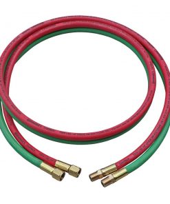 B00271AWXU Reelcraft S600100-6 Twin Welding Hose Assembly, RM Grade, Oxy/Acetylene, 1/4" Dual x 6', 200 Psi, 9/16-18 LH/RH (F), Rubber