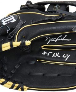 B08VFBMR16 Dwight Gooden Signed Wilson Black Right Handed Fielders Baseball Glove w/85 NL CY