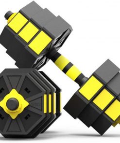 B08W5BBWPR Exercise & Fitness Dumbbells - 66lbs Adjustable Dumbbell Barbell Set, 3-1 Adjustable Weights Dumbbells Set, Home Fitness Weight Set Gym Workout Exercise Training with Connecting Rod for Men Women