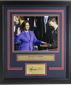 B08VQY8VY2 Kamala Harris Framed 8x10 Photo w/Laser Engraved Signature
