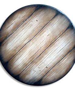 B08WLG37P8 Round Table Top Inspired by Old Wine, Whiskey & Beer Barrels, Size 24/30/36/40/46 Inch, Living Room Bar Kitchen Patio Wood Furniture, Antique Look, Handmade Aged Rustic Table