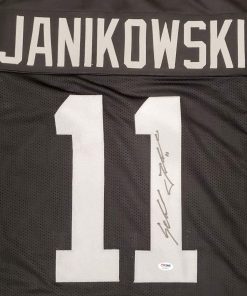 B08TCH8KPL Oakland Raiders Sebastian Janikowski Autographed Black Jersey PSA/DNA