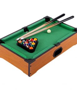 B08SVVY6Z1 KATUEF Billiard Table, Small Mini Boys and Girls Kids Pool Game Table, Family playroom bar Office Casual Table Game, with 16 Resin Balls, 2 Billiard cues, Tripod and Chalk