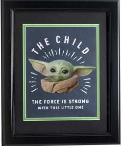 B08VD45C4X Baby Yoda Framed 8x10 The Child Photo