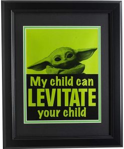 B08VDLJ69G Baby Yoda Framed 8x10 Levitate Photo