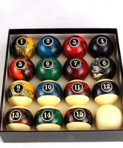 B08T61FCGD KATUEF 2-1/4" Regulation Size Pool Balls/Billiard Balls Set, American Sytle Color Dream Marble Pattern Professional Full 16 Resin Billiard Balls
