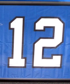 B08WPJFRDR Authentic Autographed Russell Wilson Framed Seattle 12th Man 3x5 12 Flag RW Holo Stock #165128