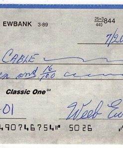 B08V43BPNX Webb Ewbank Signed Autographed Bank Check Baltimore Colts JSA LL48105