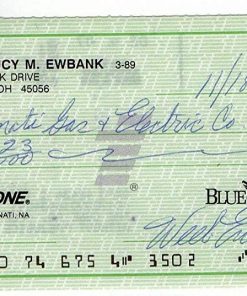 B08V3H2H92 Webb Ewbank Signed Autographed Bank Check Baltimore Colts JSA LL48106