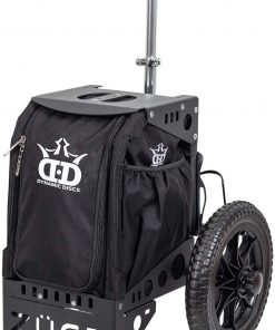 B08RSMM4QV Dynamic Discs Compact Cart by ZÃœCA | Disc Golf Caddy | Disc Golf Bag Insert Included | Built-in Disc Golf Seat | Two Water Bottle Holders Included