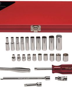 B0031OUM8C Wright Tool 223 1/4" Drive 6 Point Standard and Deep Socket Set (23-Piece)