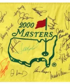 B0036PZW22 Masters Golf Pin Flag Autographed by 27 Former Champions #5