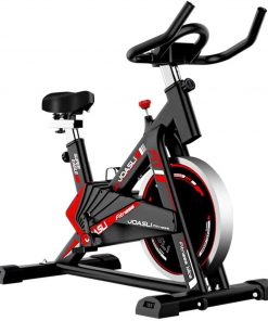 B08RNDH6FD Fitness Exercise Cycling Bike - Adjustable Stationary Bicycle for Indoor Home Gym Training Workout Cardio Exercise Bikes Upright Bike - 440lbs