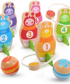 B08TC3ZTPC bowling Children's Toys Indoor and Outdoor Parent-Child Sports Training Games Ball and Ferrule Two-in-one Modeling Exercise Children's Hand-Eye Coordination (Color : 6 Bottles 3 Balls)