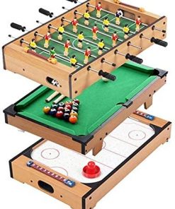 B08VJFNMY7 Haieshop Foosball Table with Billiards Hockey Football Table