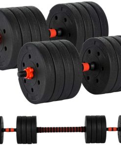 B08X224BBD Adjustable Dumbbells Barbell Sets Weights 22/44/66/88/110 Pound for Men Women Home Gym Fitness (I_110 LB)