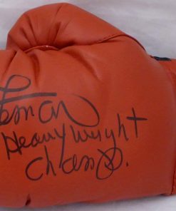 B08WQ231SH Authentic Autographed George Foreman Red Everlast Boxing Glove LH In Black 2X Heavyweight Champ Beckett BAS