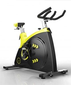 B08TTSV3DZ Haieshop Exercise Bike Solid Flywheel Display Adjustable Handlebars and Seat Height (Color : Yellow)