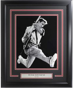 B08VD8RYGD Pete Townshend Signed Framed 11x14 The Who Photo BAS