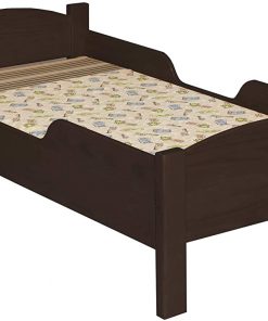B08T3MGRHK Little Colorado Traditional Toddler Bed â€“ Sturdy, Wooden Toddler Bed with Easy Assembly / Safety Guards on All 4 Sides / Handcrafted in The USA (Espresso)