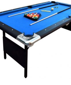B08TJ5RMLQ Portable Pool Table Indoor for Family and Friend, 6-Ft, Blue/Black, Sports, Outdoors, Recreation, Game Room, Indoor, Billiard Table.