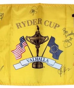 B0036PQRPI 2008 Ryder Cup (Valhalla) Golf Pin Flag Autographed by 12 Team USA Members #1
