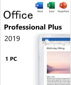 B08RZ6KJHY Office 2019 Professional Plus For Windows 10 32/64-Bit Activation Card