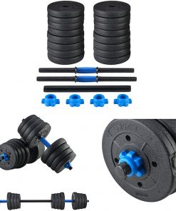 B08T6L1VKN 110 lb Dumbbells Hand Weights Set of 2 - Vinyl Coated Exercise & Fitness Dumbbell for Home Gym Equipment Workouts Strength Training Free Weights for Men (110Pounds)