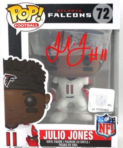 B08V5KQBFV Julio Jones Autographed Atlanta Falcons Funko Pop Figurine - Beckett W Auth Red