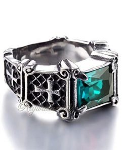 B08V8SJ52P Topaz Signet Ring, Cross Ring, Handmade Unisex Ring, Topaz Hydro Ring, Blue Topaz Ring, Topaz Signet Ring, 925 solid silver ring men