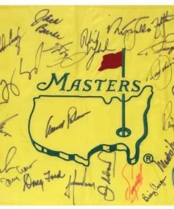 B0036PXVHA Masters Golf Pin Flag Autographed by 27 Former Champions #15