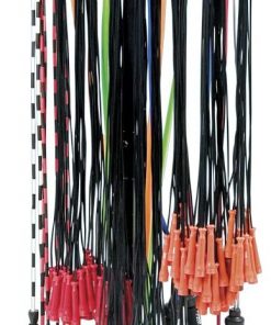 B003GX4H16 Power Systems Premium Rolling Standing Rack, Holds Up to 100 Tubes or 400 Jump Ropes, 23 x 23 x 73 Inches, Black (92546)