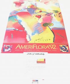 B08WCKGNPM Authentic Autographed Peter Max 24X34 Poster PSA/DNA Loa