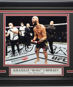 B08VCZNSJW Khamzat Borz Chimaev Signed Framed 8x10 UFC Photo JSA Hologram