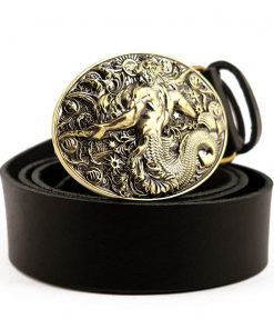 B08W5F43TF Leather belt with Aquarius belt buckle, Aquarius Horoscope Astrological Zodiac Sign solid brass belt buckle on leather belt
