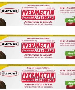 B08TMPVW5S Ivermectin Paste Dewormer - 6.08g dose @ 1.87% Apple Flavor (""03 Count (6.08 Gram))