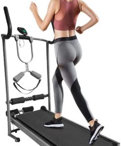 B08V56QZYW Treadmill Foldable Walking Machine, Manual Incline Running Machine with Bluetooth Audio & Digital Monitor, Easy Assembly, Non-Electric Treadmill for Home Gym Workout Relaxed (260 LB Max Weight)